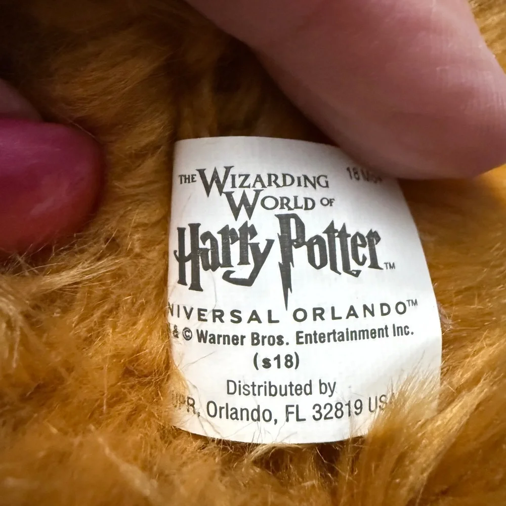 Harry Potter Wizarding World Crookshanks Plush Orange Stuffed Cat Toy